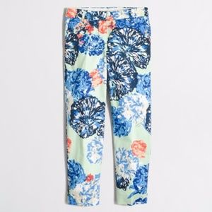 J. Crew Cropped Print Pant
